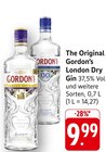 The Original London Dry Gin Angebote von Gordon's bei E center Neustadt für 9,99 €