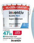 Promo Peinture Blanc Super couvrant mat 10 L + 2 L gratuits à 47,90 € dans le catalogue Mr. Bricolage à Varenne-Saint-Germain