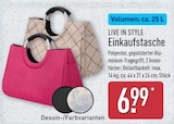 LIVE IN STYLE Einkaufstasche für 6,99 € bei ALDI Nord im Angebot LIVE IN STYLE Einkaufstasche im aktuellen ALDI Nord Prospekt