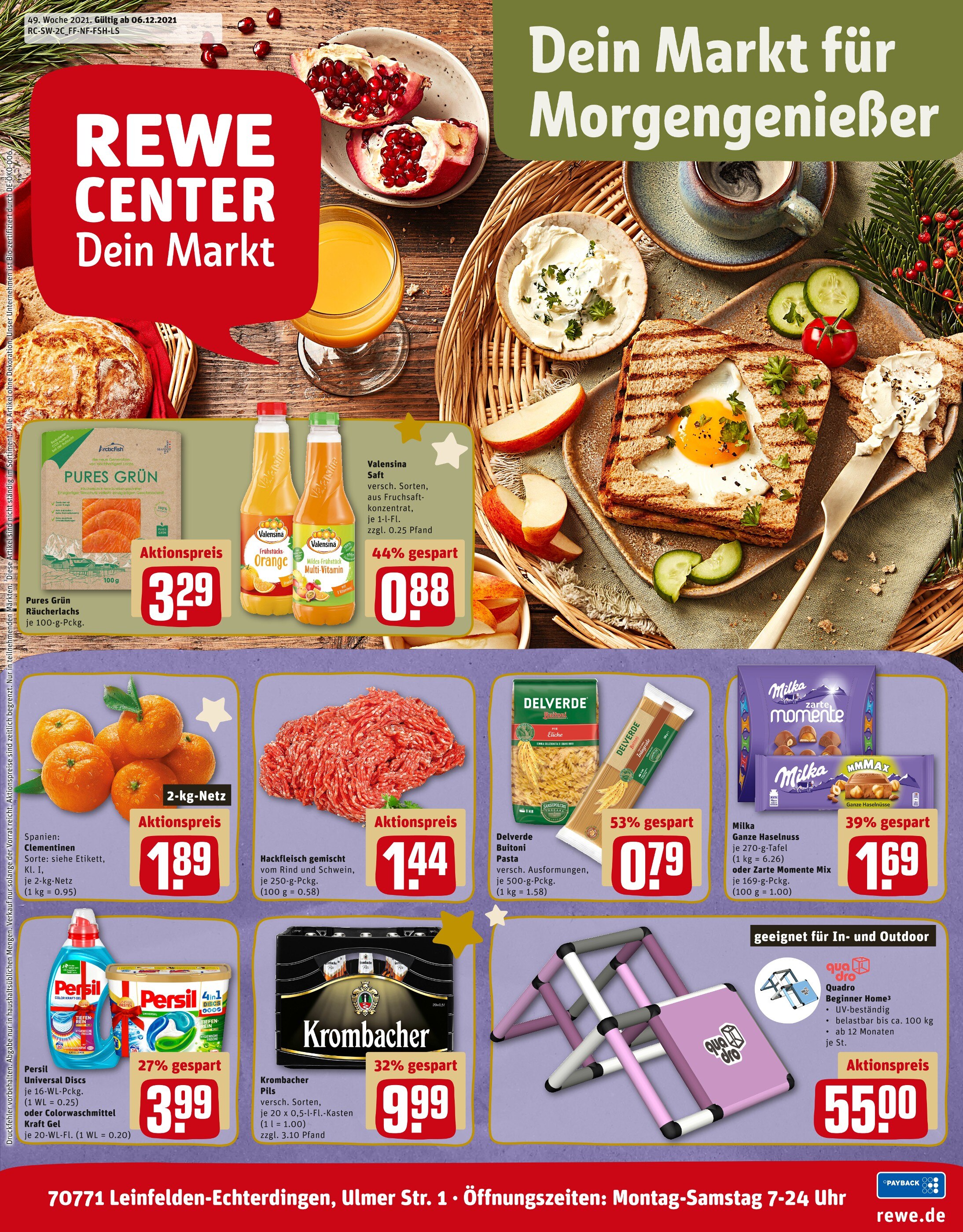 REWE Prospekt für Filderstadt mit 29 Seiten REWE Prospekt für Filderstadt: "Top Angebote", 29 Seiten, 06.12.2021 - 11.12.2021