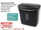 Aktenvernichter 480 X im Angebot bei GLOBUS in Gießen Aktenvernichter 480 X Angebote von GENIE bei GLOBUS Gießen für 5,99 €