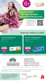 mea - meine apotheke Apotheken Prospekt der aktuellen Woche mit 4 Seiten, gültig von 01.10.2025 bis 31.10.2025, in Altshausen und Umgebung Aktueller mea - meine apotheke Apotheken Prospekt in Altshausen und Umgebung, "Unsere Oktober-Angebote" mit 4 Seiten, 01.10.2025 - 31.10.2025