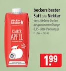 Aktuelle Becks Angebote bei famila Nordost in Lübeck Aktuelles beckers bester Saft Angebot bei famila Nordost in Lübeck ab 1,99 €