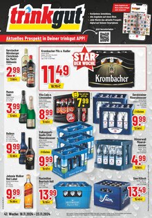 Krombacher im Trinkgut Prospekt "Aktuelle Angebote" mit 6 Seiten (Brühl)