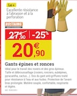 Espace Emeraude Albi - Promo Gants épines et ronces Promo Gants épines et ronces à 20,90 € dans le catalogue Espace Emeraude à Albi