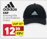 CAP im Angebot bei Marktkauf in Heidenheim CAP Angebote von adidas bei Marktkauf Heidenheim für 12,99 €