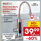 Elektrische Warm- und Kaltwasserarmatur von MAXXMEE im aktuellen Netto Marken-Discount Prospekt für 39,99 €