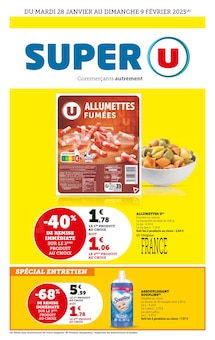 Prospectus Super U de la semaine "Super U" avec 1 pages, valide du 28/01/2025 au 09/02/2025 pour Loches et alentours