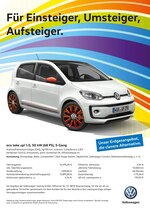 Volkswagen Prospekt "Für Einsteiger, Umsteiger, Aufsteiger", 2 Seiten, für Bottrop, 05.10.2019 - 01.11.2019 Volkswagen Prospekt "Für Einsteiger, Umsteiger, Aufsteiger", 2 Seiten, für Bottrop, 05.10.2019 - 01.11.2019