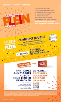 Prospectus Netto de la semaine "L'ANNIVERSAIRE QUI BAT SON PLEIN À PRIX BAS" avec 2 pages, valide du 18/03/2025 au 24/03/2025 pour Chambray-lès-Tours et alentours