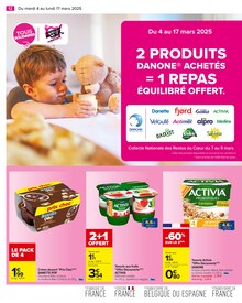 Promo Danone dans le catalogue Carrefour du moment à la page 12