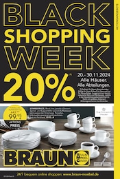 BRAUN Möbel-Center Prospekt: BLACK SHOPPING WEEK 20%, 14 Seiten, 20.11.2024 - 30.11.2024