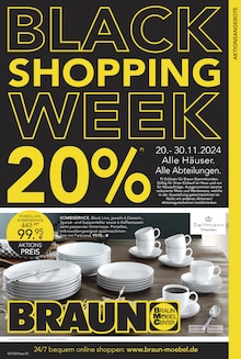 BRAUN Möbel-Center Prospekt BLACK SHOPPING WEEK 20% mit  Seiten