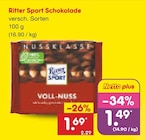 Schokolade Angebote von Ritter Sport bei Netto Marken-Discount Lippstadt für 1,49 €