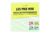 Bloc Cube notes repositionnables - 400 feuilles - 76 x 76 mm - couleurs pastels assorties - Les Prix Mini à 0,99 € dans le catalogue Bureau Vallée