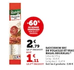 Saucisson Sec de Volaille et Veau Halal - Reghalal dans le catalogue Hyper U