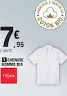 Chemise Homme Bio - Tissaia en promo chez E.Leclerc Chemise Homme Bio - Tissaia dans le catalogue E.Leclerc