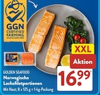 Norwegische Lachsfiletportionen von Golden Seafood im aktuellen ALDI SÜD Prospekt für 16,99 €