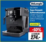 Super Kompakt Kaffeevollautomat im Lidl Prospekt Super Kompakt Kaffeevollautomat von DeLonghi im aktuellen Lidl Prospekt für 274,00 €