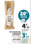 Saucisson sec d'Ardeche pur porc - U en promo chez U Express Saucisson sec d'Ardeche pur porc - U dans le catalogue U Express