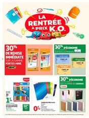 Promos Fournitures Scolaires dans le catalogue "LA RENTRÉE À PRIX K.O." de Auchan Supermarché Fournitures Scolaires en promo dans le catalogue Auchan Supermarché à la page 2