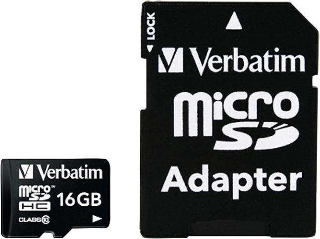 Carte micro SD 16 Go + Adaptateur