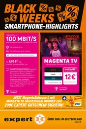 Aktueller expert Prospekt, "BLACK WEEKS SMARTPHONE-HIGHLIGHTS", mit Angeboten der Woche, gültig von 21.11.2025 bis 21.11.2025