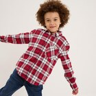 Chemise 1 poche manches longues coton rouge garçon - La Halle Chemise 1 poche manches longues coton rouge garçon à 15,99 € dans le catalogue La Halle