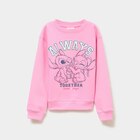 Sweat col rond manches longues Stitch rose fille à 17,99 € dans le catalogue La Halle