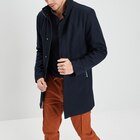 Manteau mi-long col montant bleu marine homme - La Halle Manteau mi-long col montant bleu marine homme à 79,99 € dans le catalogue La Halle