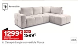 Canapé d'angle convertible - FLOCCA - But à Vaulx-en-Velin Canapé d'angle convertible - FLOCCA en promo chez But Vaulx-en-Velin à 1 299,00 €