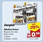 Alkaline Power Mignon AA im Angebot bei combi in Ahlen Alkaline Power Mignon AA Angebote von Energizer bei combi Ahlen für 0,99 €