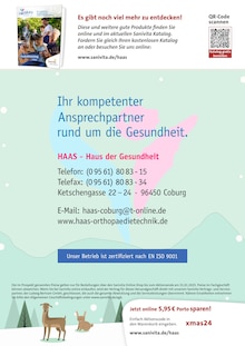 Bier im Haus der Gesundheit Haas GmbH & Co. KG Prospekt "Schenken Sie Gesundheit!" mit 6 Seiten (Coburg)