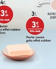 Porte-savon grès effet rubber en promo chez Maxi Bazar Massy à 3,19 €