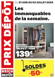 Catalogue Brico Dépôt "Les immanquables de la semaine" à Aulnoy-lez-Valenciennes et alentours, 1 page, 27/06/2024 - 03/07/2024