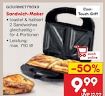 Sandwich-Maker von GOURMETmaxx im aktuellen Netto Marken-Discount Prospekt für 9,99 €