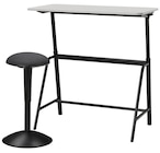 Tisch und Sitz-/Stehstütze anthrazit/grau Angebote von GLADHÖJDEN / NILSERIK bei IKEA Völklingen für 218,99 €