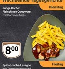 Fleischlose Currywurst mit Pommes frites Angebote bei GLOBUS Jena für 8,00 €
