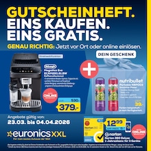EURONICS Prospekt für Neundorf mit 24 Seiten EURONICS Prospekt für Neundorf: "GUTSCHEINHEFT. EINS KAUFEN. EINS GRATIS.", 24 Seiten, 23.03.2026 - 04.04.2026