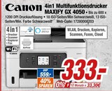 4in1 Multifunktionsdrucker MAXIFY GX 4050 Angebote von Canon bei expert Frankfurt für 333,00 €