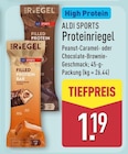 Proteinriegel Peanut-Caramel im Angebot bei ALDI Nord in Rostock Proteinriegel Peanut-Caramel Angebote von ALDI SPORTS bei ALDI Nord Rostock für 1,19 €