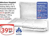 Aktuelles Mikrofaser-Steppbett Angebot bei GLOBUS in Rostock ab 19,99 €