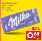 Schokolade von Milka für 0,88 € bei Netto Marken-Discount im Angebot Schokolade von Milka im aktuellen Netto Marken-Discount Prospekt