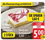 Erdbeer-Sahneschnitten im Angebot bei EDEKA in Ravensburg Erdbeer-Sahneschnitten Angebote bei EDEKA Ravensburg für 5,00 €