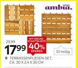 Terrassenfliesen-Set „Akazie“ & „Akazie Quattro“ im Angebot bei XXXLutz Möbelhäuser in Kaarst Terrassenfliesen-Set „Akazie“ & „Akazie Quattro“ Angebote von Ambia Garden bei XXXLutz Möbelhäuser Kaarst für 17,99 €