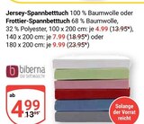 Jersey-Spannbetttuch im Angebot bei GLOBUS in Neuwied Jersey-Spannbetttuch Angebote von biberna bei GLOBUS Neuwied für 4,99 €