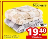 Wohndecke 'Teddy' Angebote von Noblesse bei Segmüller Kaufbeuren für 19,40 €