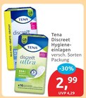 Discreet Hygiene-Einlagen von Tena im aktuellen budni Prospekt