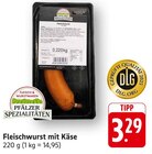 Fleischwurst mit Käse im Angebot bei EDEKA in Pirmasens Fleischwurst mit Käse Angebote von Pfälzer Spezialitäten bei EDEKA Pirmasens für 3,29 €
