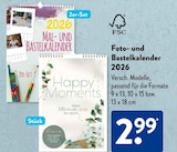 Foto- und Bastelkalender 2026 im Angebot bei ALDI SÜD in Kempten Foto- und Bastelkalender 2026 Angebote bei ALDI SÜD Kempten für 2,99 €